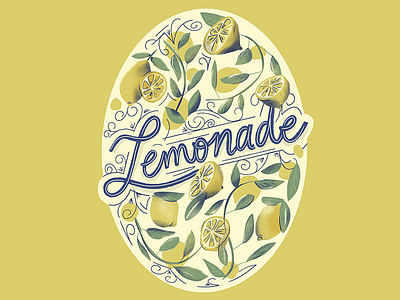 Limonada 100day 100dayproject colors drawing illustration label label packaging lemon lemonade lemons lettering pattern procreate texture vintage