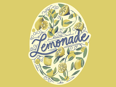 Limonada 100day 100dayproject colors drawing illustration label label packaging lemon lemonade lemons lettering pattern procreate texture vintage