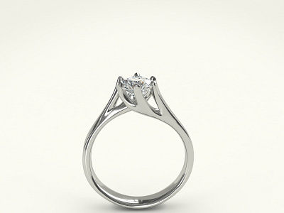 Wedding ring with white gold