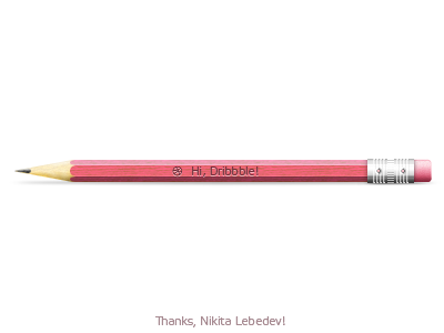 Pencil artvento debut dribbble pencil thanks