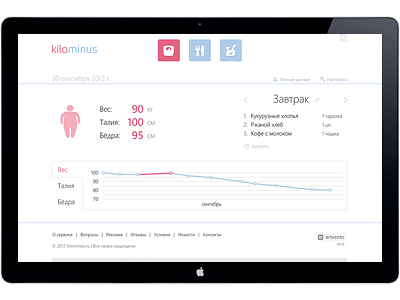kilominus artvento control design interface kilominus minimalism nutrition web weight