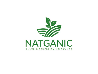 NATGANIC branding design icon letter logo logo natganic natural natural logo nature nature illustration organic sticky bee logo tree typography vector