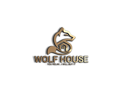 WOLFHOUSE branding design home house icon logo logodesign luxury logo luxury logo design monogram logo realestate service services typography vector wolf wolf logo wolfhouse logo