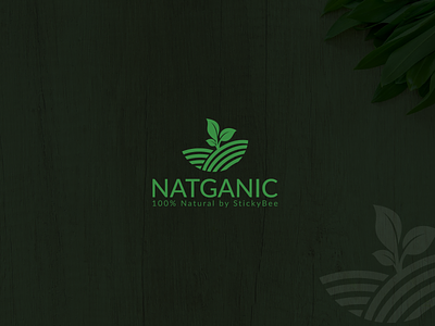 NATGANIC branding green icon letter logo logo logodesign luxury logo natganic natural natural logo nature nature illustration plant sticky bee tree typography vector