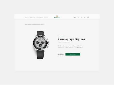 Rolex Website Redesign concept daytona design ecommerce online shop rolex ui user experience user interface ux webdesign website