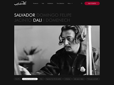 Salvador Dalí Theatre-Museum concept design museum redesign salvadir dali ui user experience user interface ux website website redesign