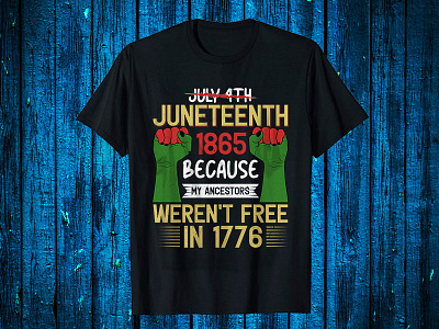 July 4th Juneteenth 1865 T Shirt Design. best logo design black t shirt design for girls branding creative design graphic design illustration logo logo des motion graphics t shirt t shirt for black vector