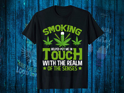 Smoking Help put Me In Touch With The Realm Of The Realm black t shirt design for girls branding design gaminglogo graphic design logo motion graphics t shirt design software t shirt design website weed weed t shirt weed design