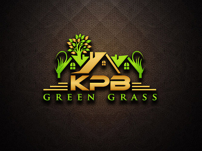 KPB Green Grass Logo Design 3d 3d art branding creative design creative logo design flat graphic design icon illustration logo logo design logodesign logos logotype minimal signature vector vector art
