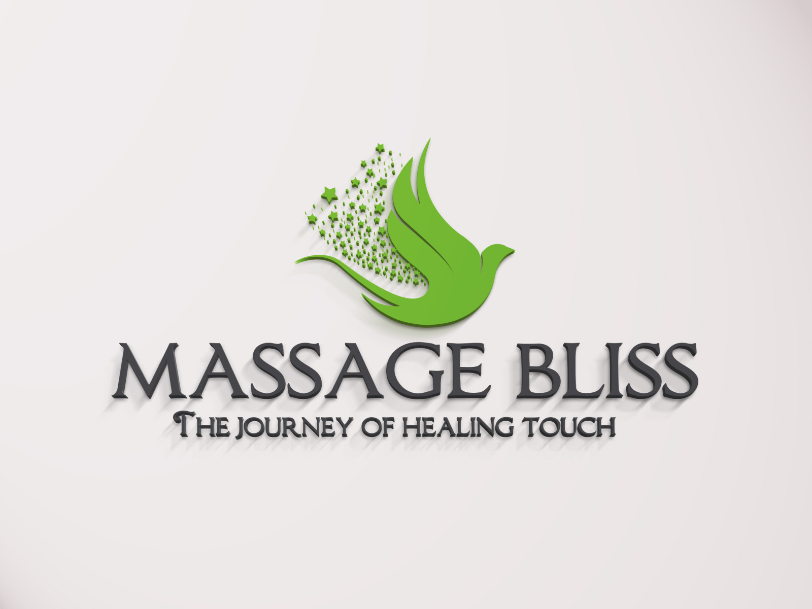 Massage Bliss Logo Design by Designtops on Dribbble