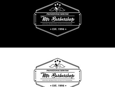 Barbershop hair haircut icon logotype vintage logo