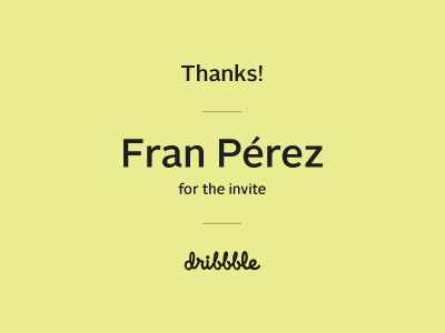 Thanks Fran Perez