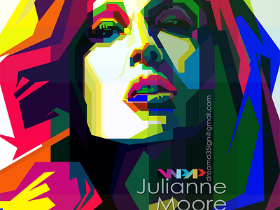 Julianne Moore Pop Art WPAP