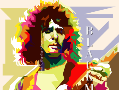 Ritchie Blackmore Pop Art WPAP american colorful deep purple england guitarist illustration musician pop art portrait rainbow retro ritchie blackmore rock band rock star vintage wpap