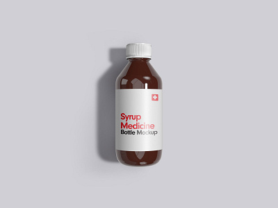 Syrup Bottle Mockup free freebies template