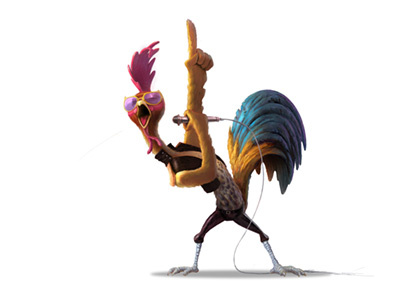 New Rooster character design concept art farm illustration music rock and roll