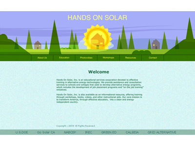 Hands on Solar graphic design graphic illustration solar energy web design