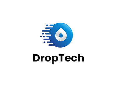 Droptech logo design abstract app brand branding creative design gradient icon identity letter logo logo logo design modern logo software startup symbol tech tech company tech logo technology