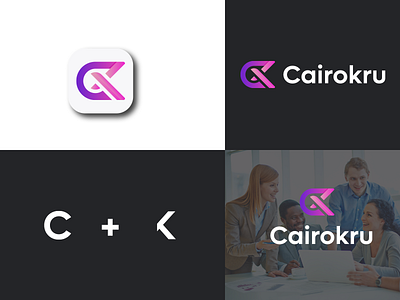 Cairokru logo design | Modern letter mark logo