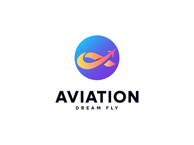 Aviation - logo design concept abstract agency app aviation brand branding creative design fly gradient icon letter logo logo logo design logotype modern logo startup symbol travel vector