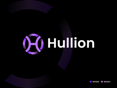 Hullion - logo design concept abstract brand branding creative crypto cryptocurrency design gradient icon identity letter logo letter mark logo logo design logomark logotype modern logo symbol technology vector