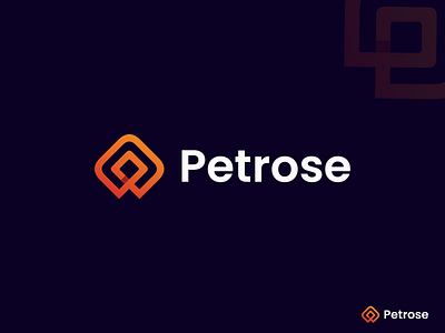 Petrose - logo design concept a b c d e f g h i j k l m n abstract app brand branding creative design icon identity letter logo letter mark logo logo design logo mark modern logo o p q r s t u v w x y z symbol tech technology vector