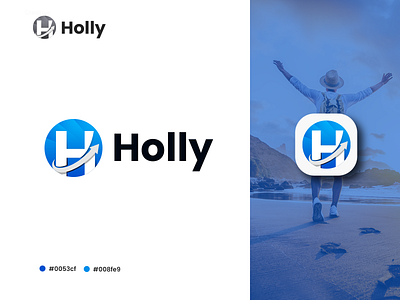 Holly | Modern Travel logo design