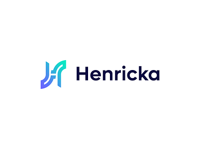 Henricka - logo design concept a b c d e f g h i j k l m n abstract app brand branding creative design gradient h logo icon identity letter logo letter mark logo logo design logomark modern logo o p q r s t u v w x y z symbol vector