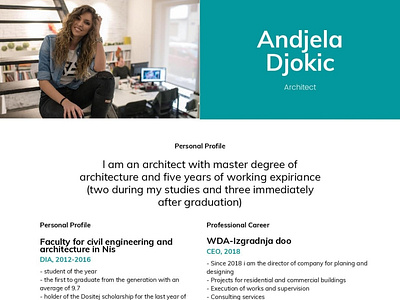 Andjela Djokic CV page 001