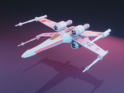 X-Wing - Front 3d blender3d low poly star wars