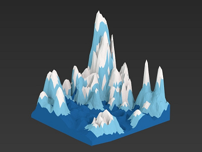 Ice Mountains 3d landscape