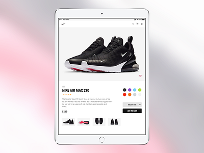 Nike Product Page - iPad