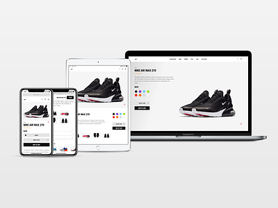 Nike Product Page - Responsive Web ecommerce nike ui ux web