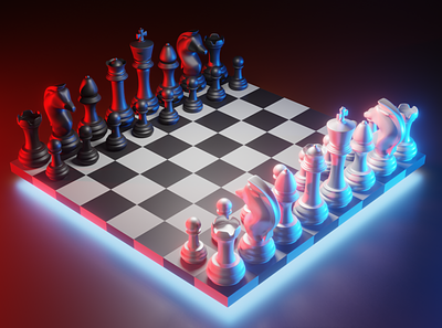 Сhess 3d artwork blender chess illustration