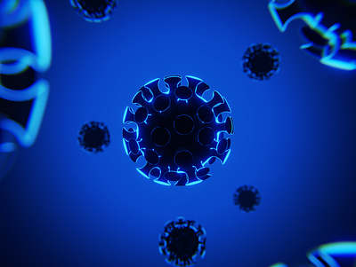 Virus 3d blender illustration