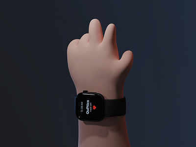 Made with Love 3d apple hand watch