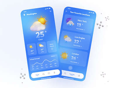 Weather App app appdesign application concept design mobiledesign productdesign ui uidesign userinterface weather weatherapp