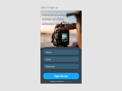 Daily UI - Sign up app design branding dailyui design minimal typography ui wireframes