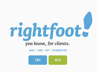 RightFoot App css3 logo mark web