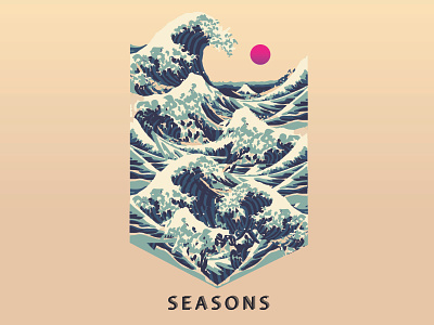 🌊Seasons come and go Seasons change🌊 adobe adobe illustrator design graphic art graphicdesign graphicdesigner seasons the great wave the great wave off kanagawa wave