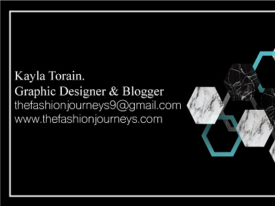 Torain Business Card (cropped) adobe adobe illustrator black blog blogger brand branding business card graphic art graphicdesign graphicdesigner hexagon logo marble