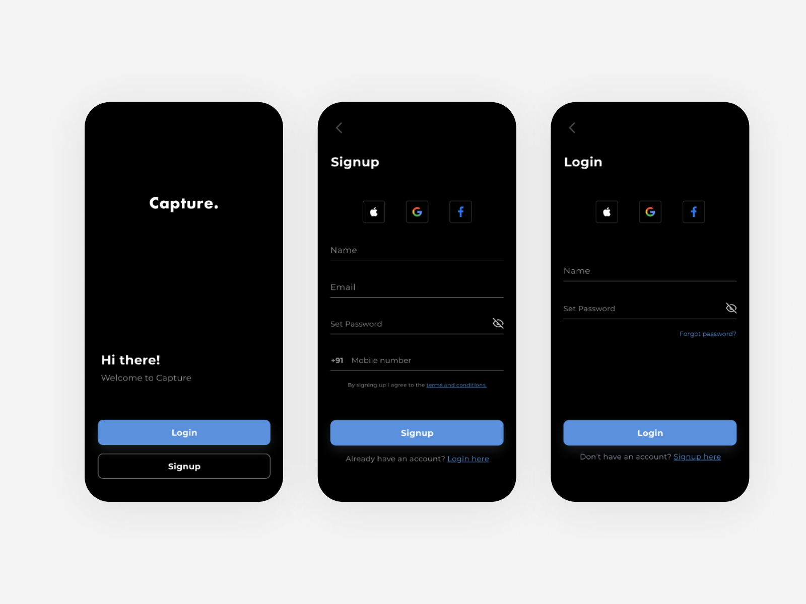 Onboarding Screen - Dark Mode by ux wala on Dribbble