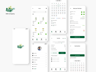 Milk Company - Mobile App UI