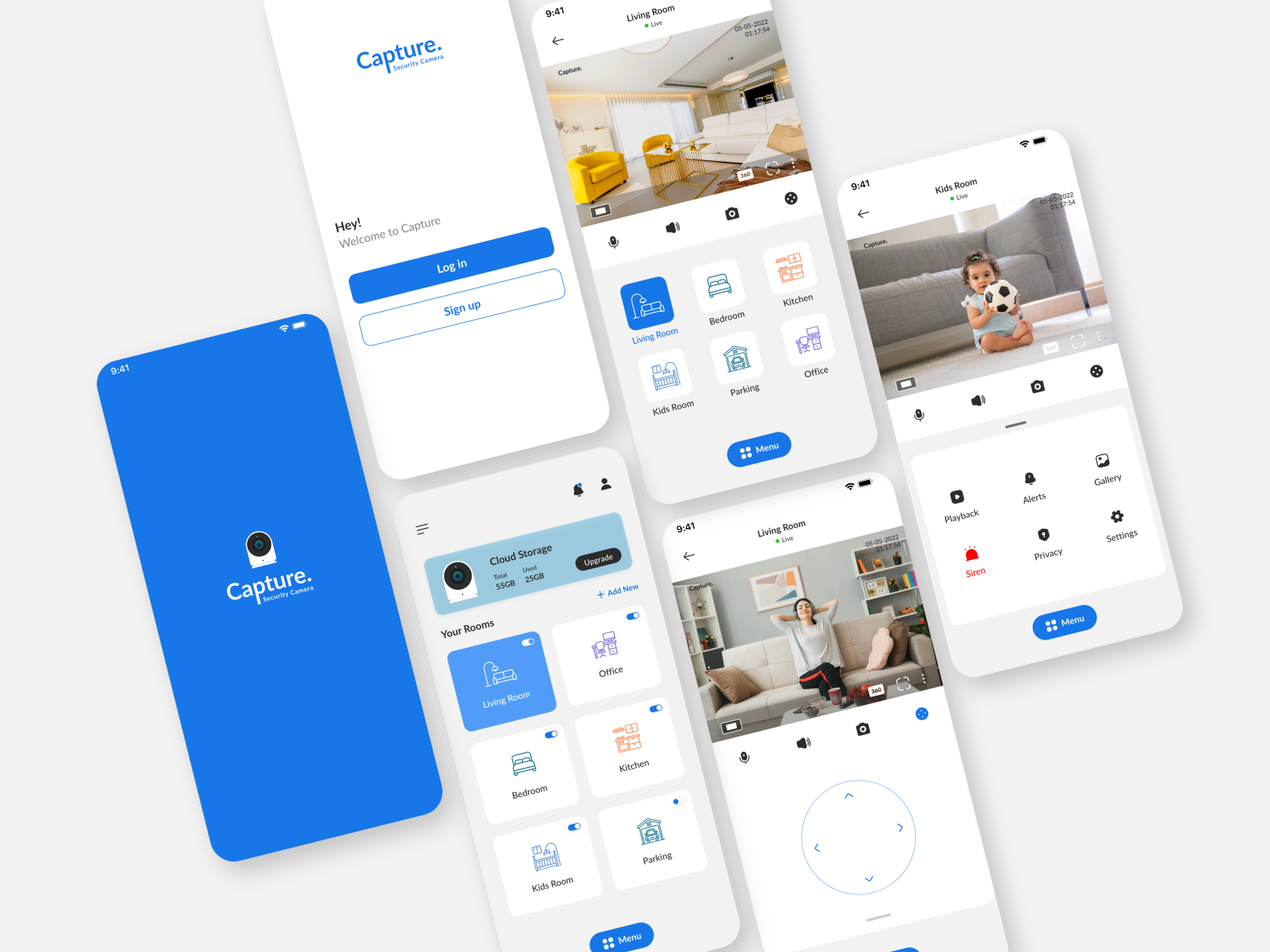 Smart Home Security Camera Mobile App UI by ux wala on Dribbble