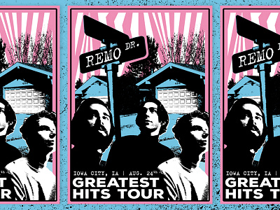 Remo Drive Poster band poster design grunge layout poster print remo drive screen print