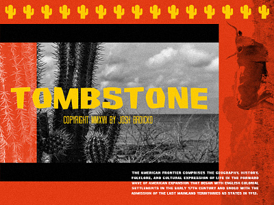 Tombstone collaboration experiment film grunge photo photography type typography western