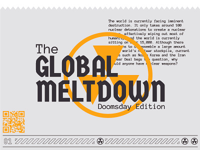 The Global Meltdown Infographic bomb icon infographic interaction logo nuclear nuke type typography ui ux