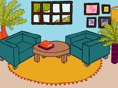 Living Room Background animation background color illustration