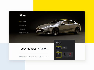 Mercury Drive - Selecting your car animation design interaction product design ui ui design ux ux design website design