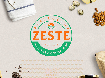 ZESTE design emblem logo logo logo design logo design branding love designing typography